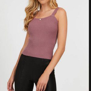 Ribbed Sweater Knit Tank Top